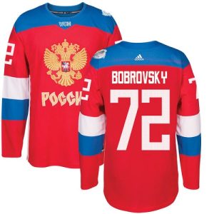 Herren Team Russland #72 Sergei Bobrovsky Authentic Rot Auswärts 2016 World Cup